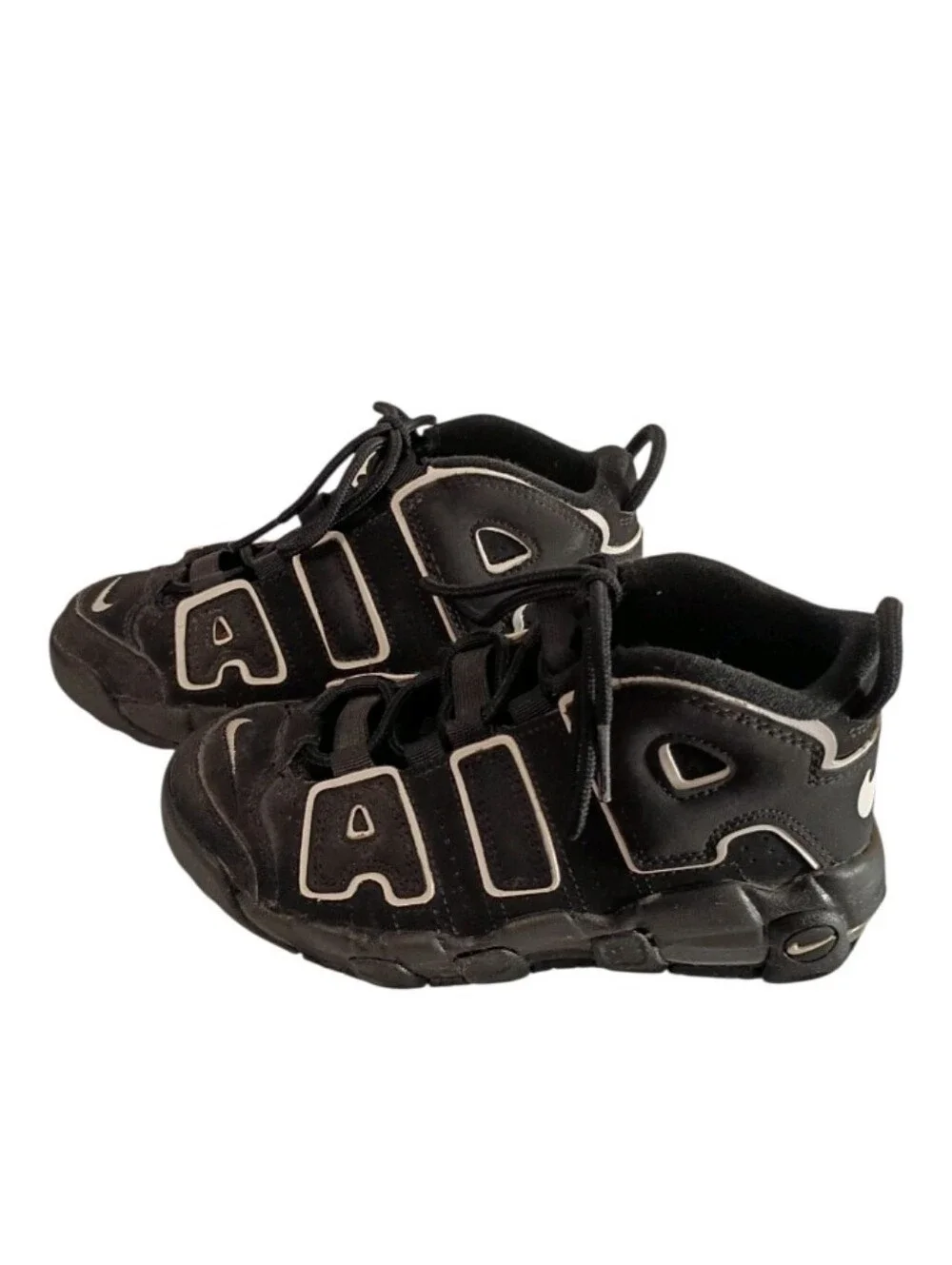 Nike Air More Uptempo Low Black Scottie Pippen DA8574-002 Size 13.5C Black Shoes